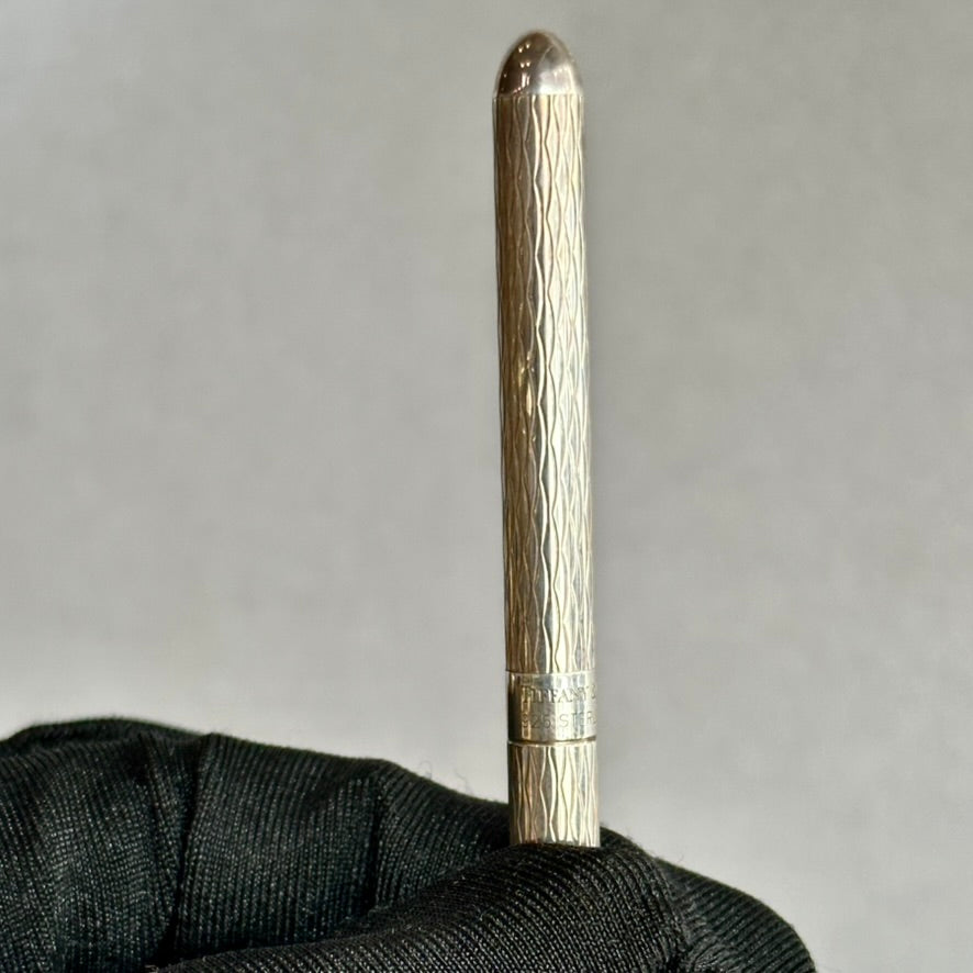 Tiffany & Co. Sterling Silver 925 Twist Ballpoint Pen – Vintage Luxury Office Gift for Father’s Day