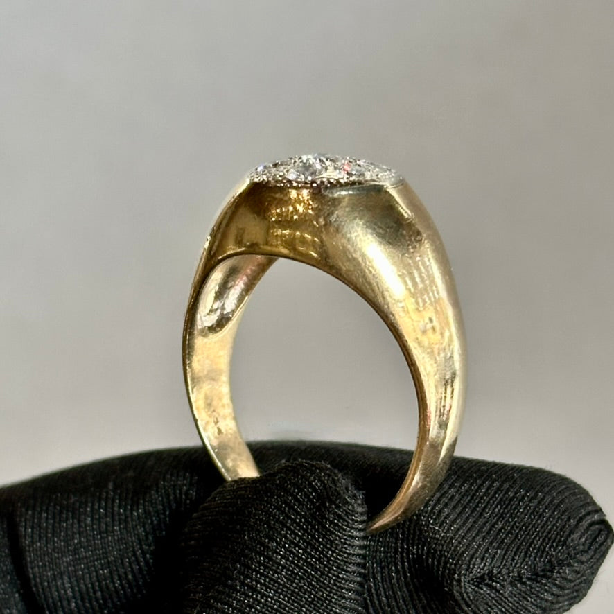 Vintage 14K Yellow Gold Diamond Ring – Approx. 2.00ctw – Bold Cluster Design
