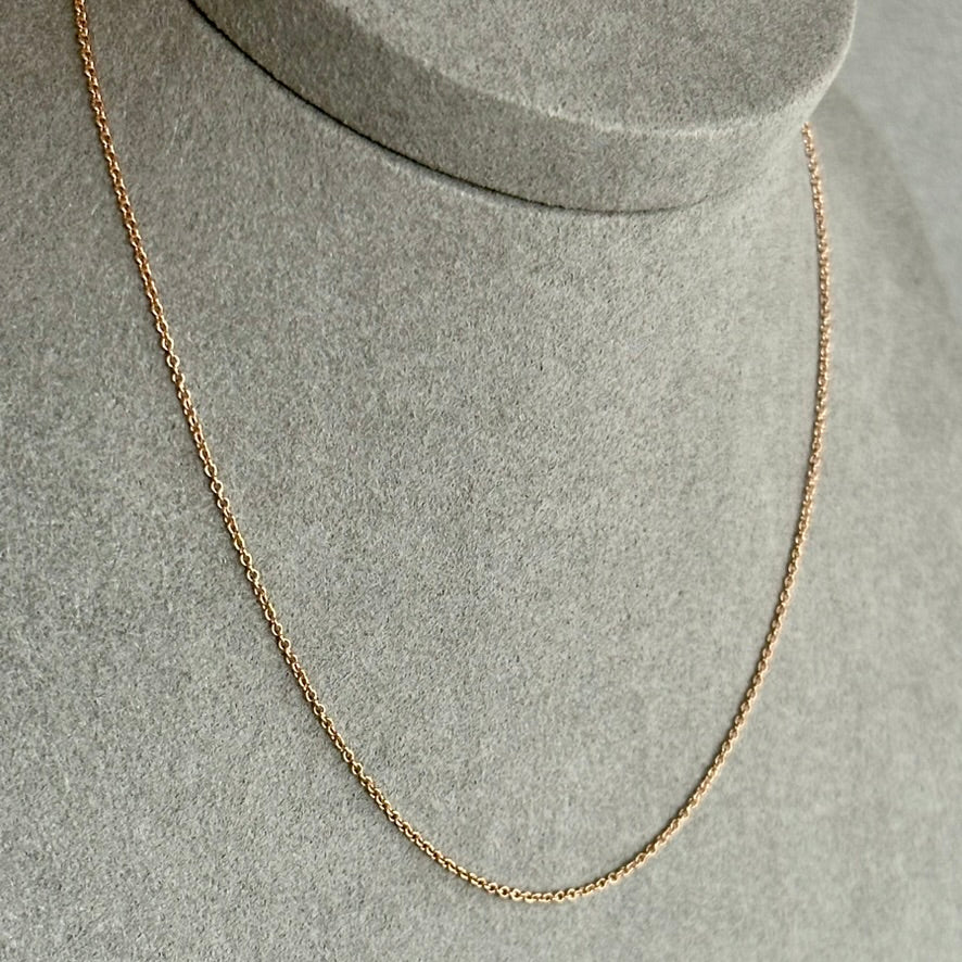 14KT Rose Gold Cable Chain Necklace - 18"