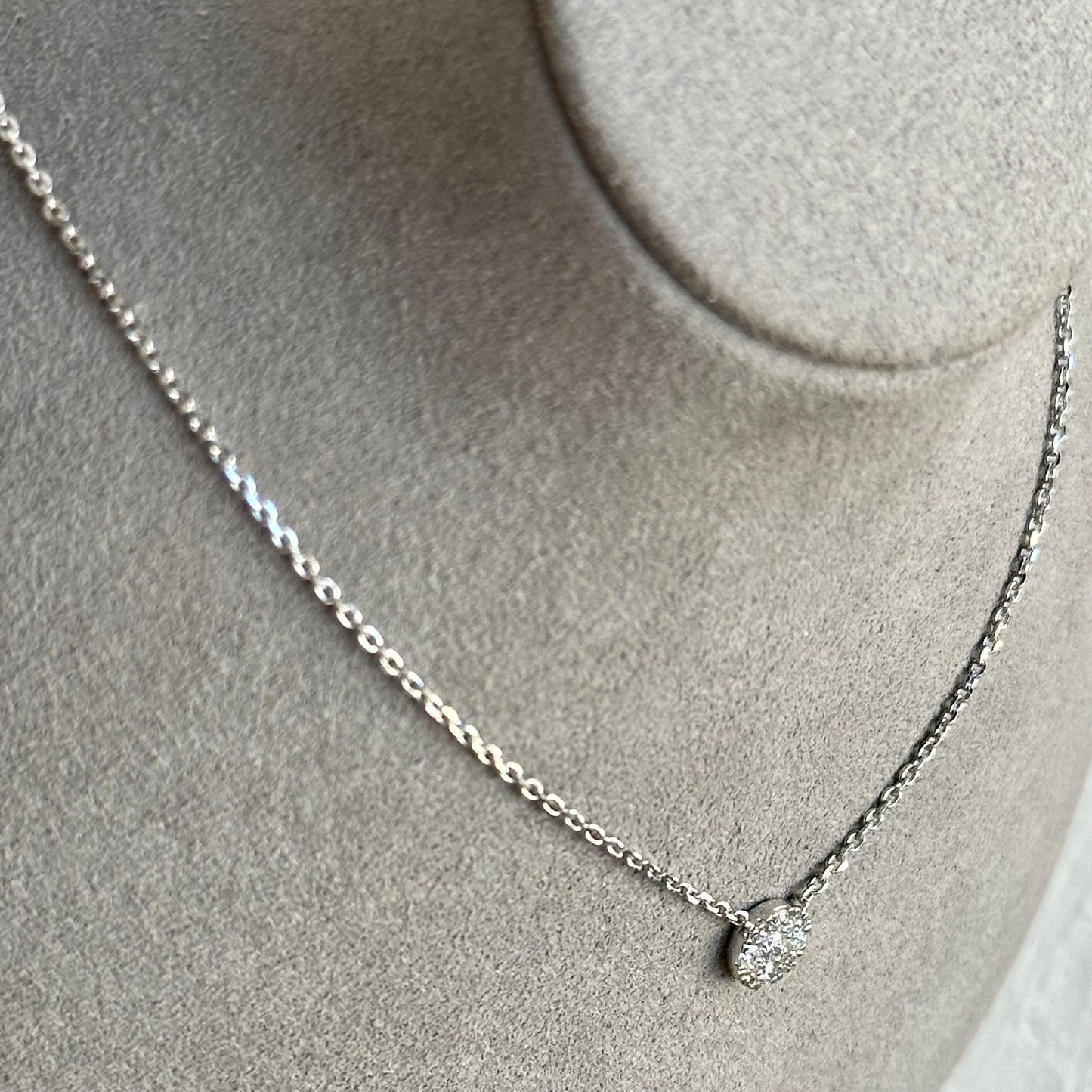 Diamond Solitaire Pendant Necklace .17CTW