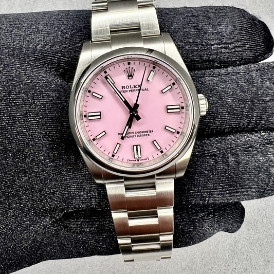 Brand New 2022 Rolex Oyster Perpetual 36mm Candy Pink Women's Watch 126000-0008: An Unworn Luxury Statement