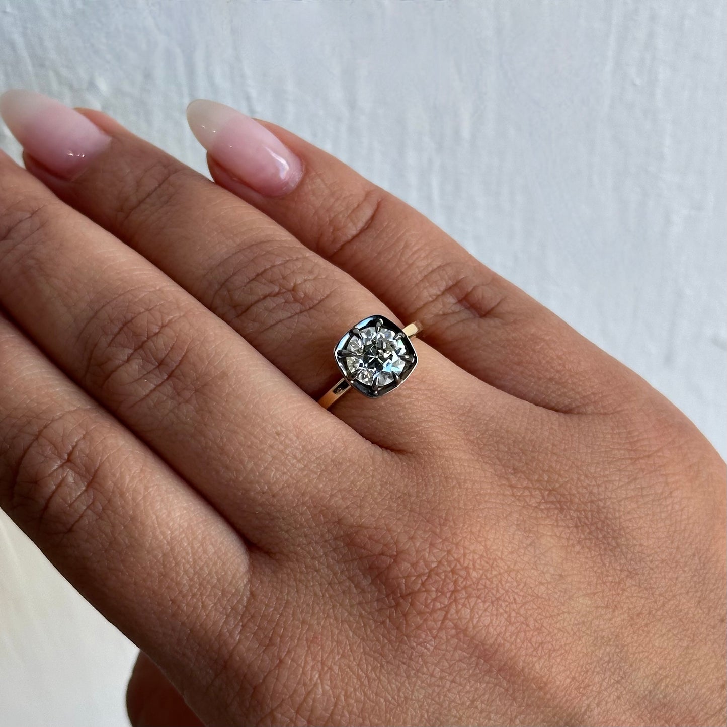Edwardian-Inspired 1.26ct Old European Cut Diamond Solitaire Engagement Ring in 14kt White Gold Handcrafted with Timeless Elegance and Vintage Charm