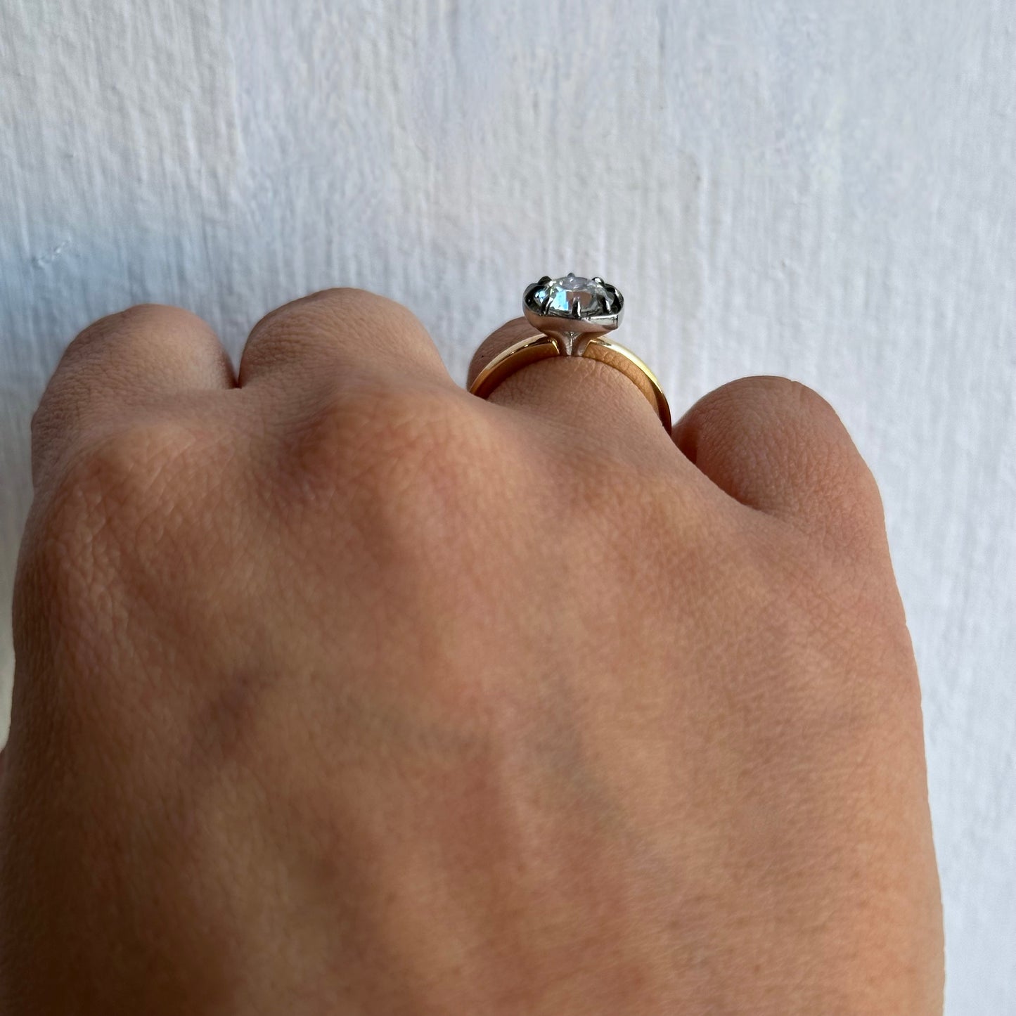 Edwardian-Inspired 1.26ct Old European Cut Diamond Solitaire Engagement Ring in 14kt White Gold Handcrafted with Timeless Elegance and Vintage Charm