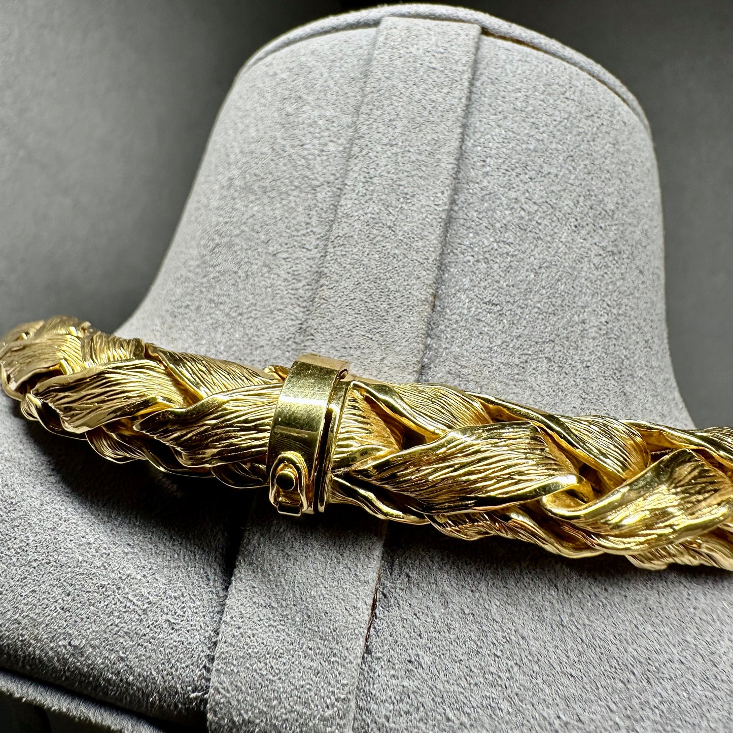 Vintage Tiffany & Co. 18KT Yellow Braided Gold Wheat Necklace