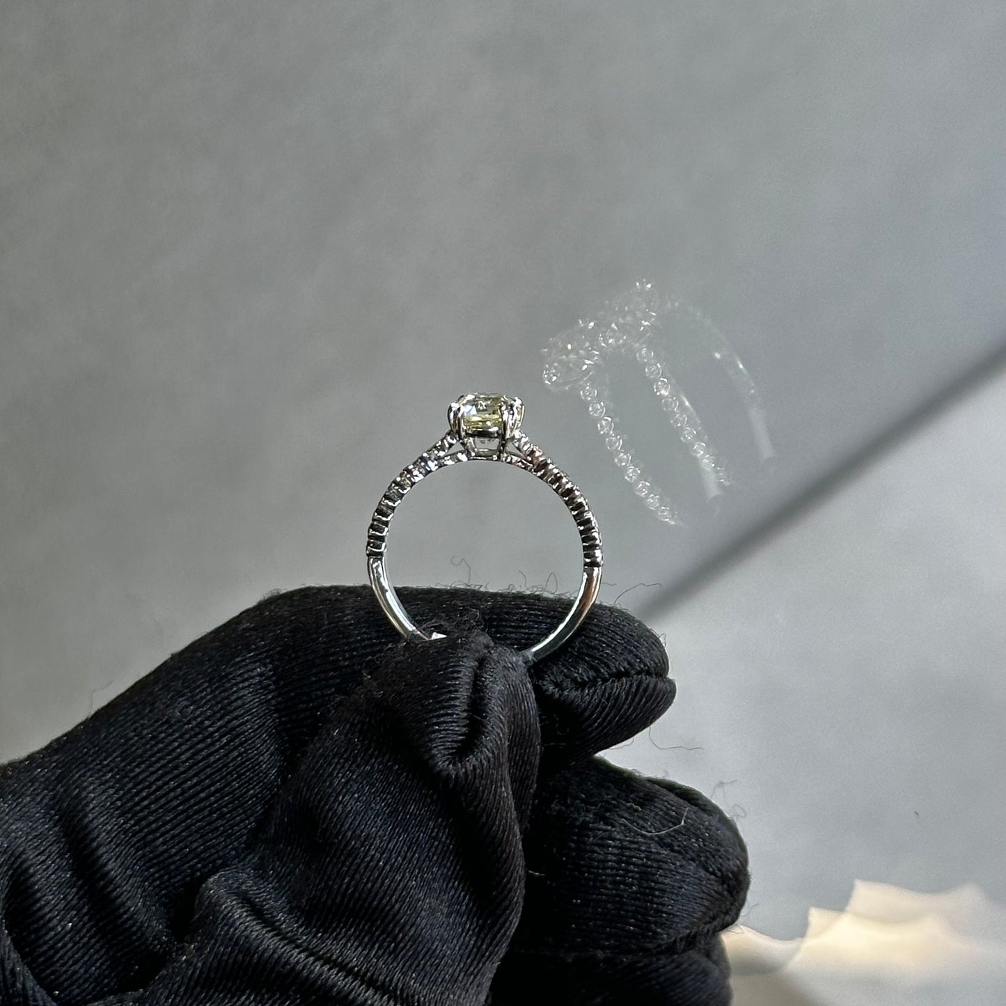 0.86ct Center Old European Cut Diamond Engagement Ring