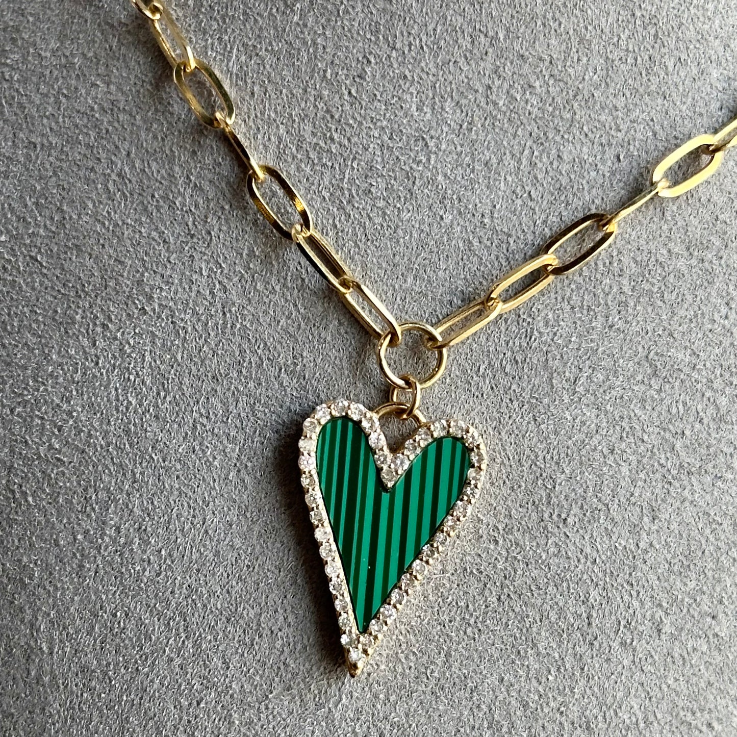 Malachite Heart Necklace