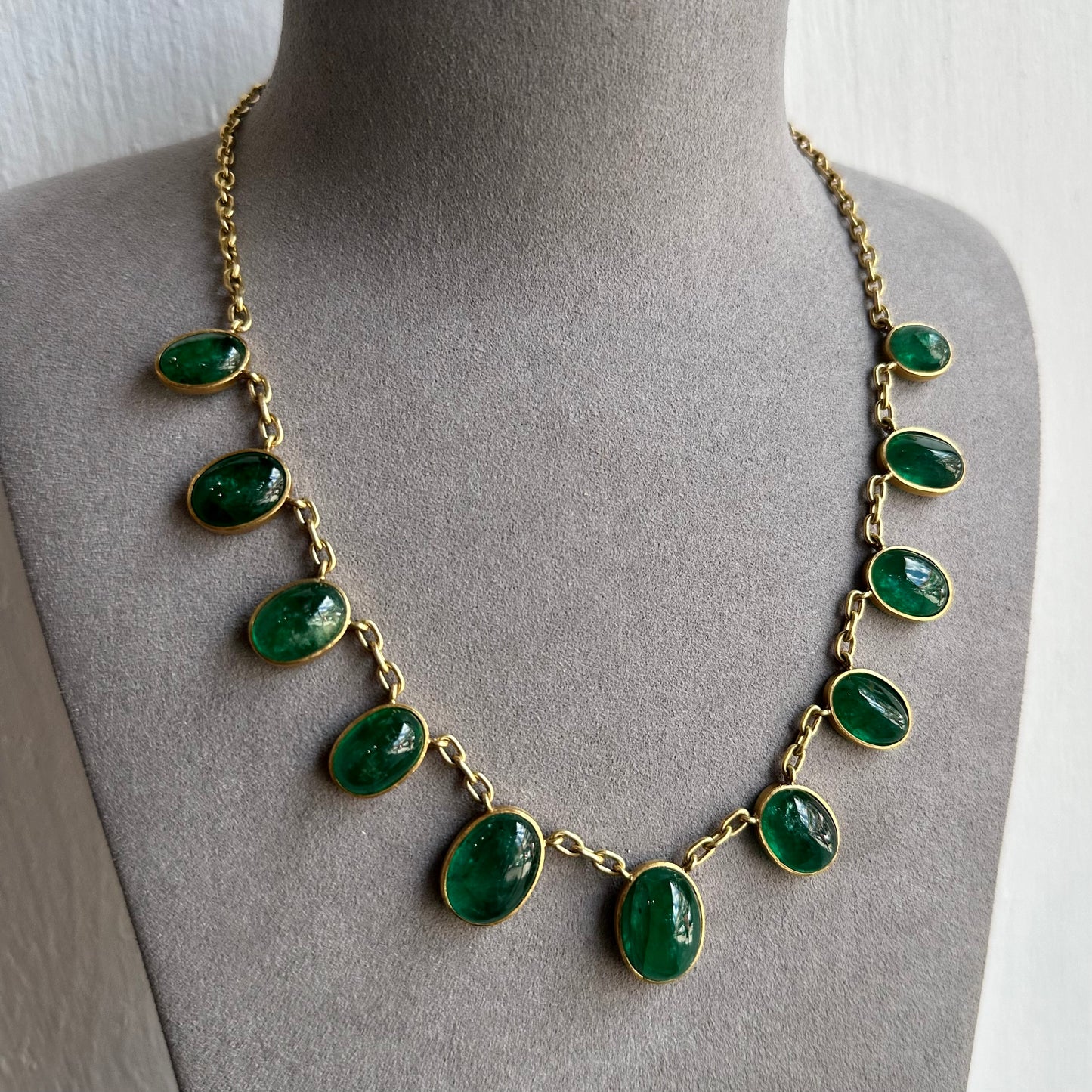 62.76CT Colombian Green Emerald Necklace