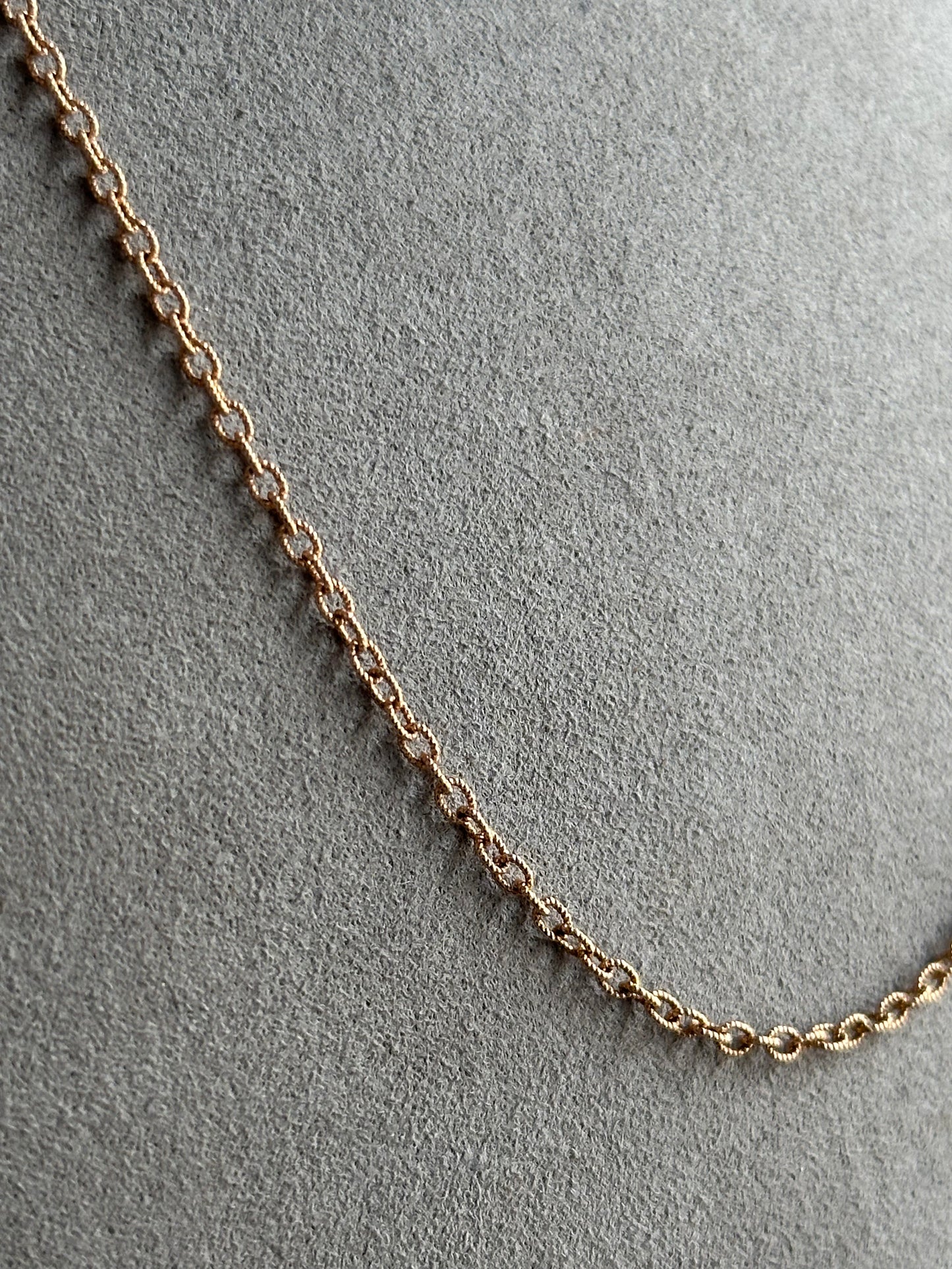 14k Rose Gold Cable Chain 16"