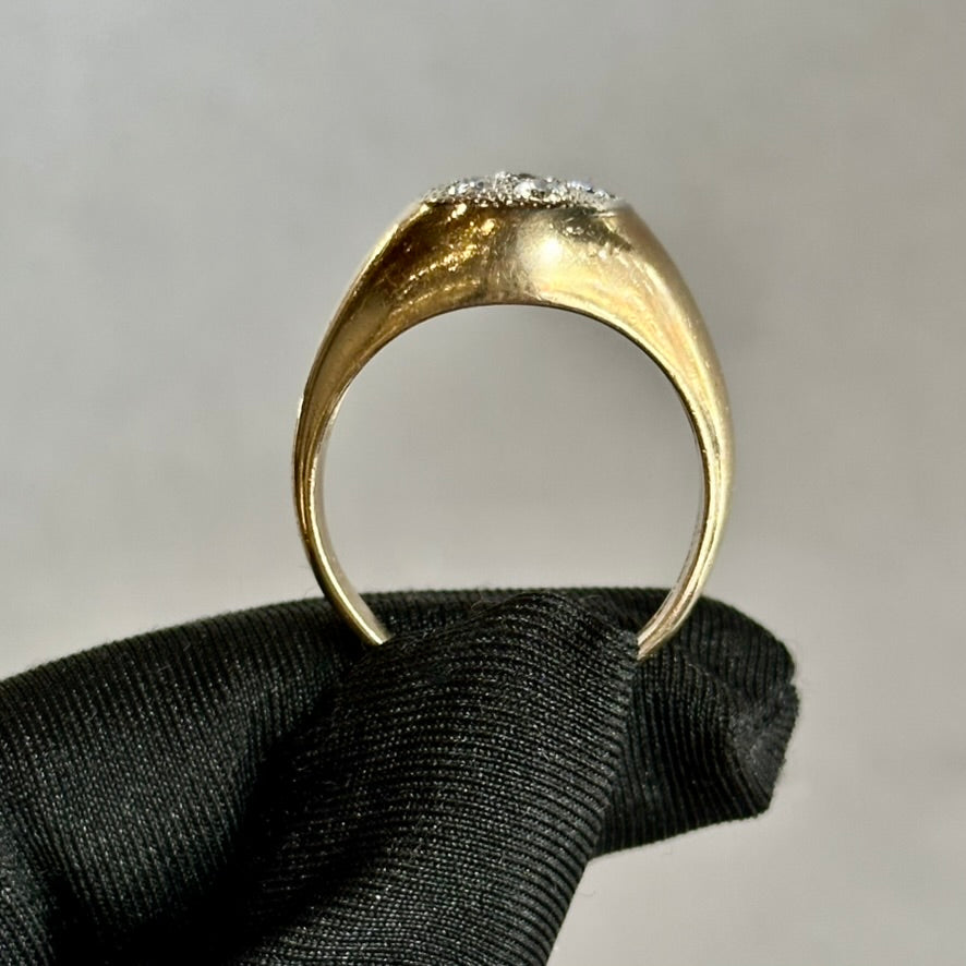 Vintage 14K Yellow Gold Diamond Ring – Approx. 2.00ctw – Bold Cluster Design