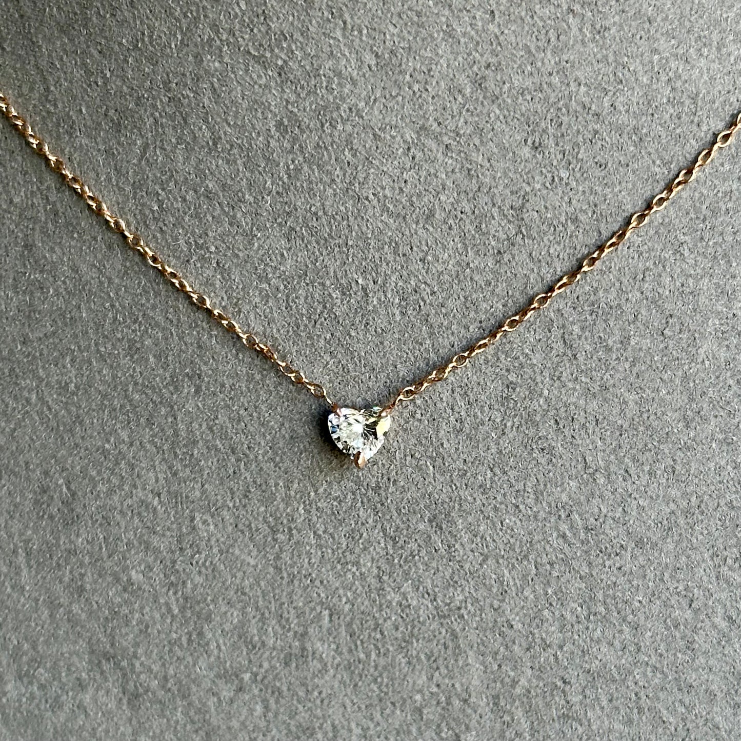 Perfect Valentine's Day Gift: Heart Diamond Necklace 0.30ct in 14kt Rose, Yellow, & White Gold