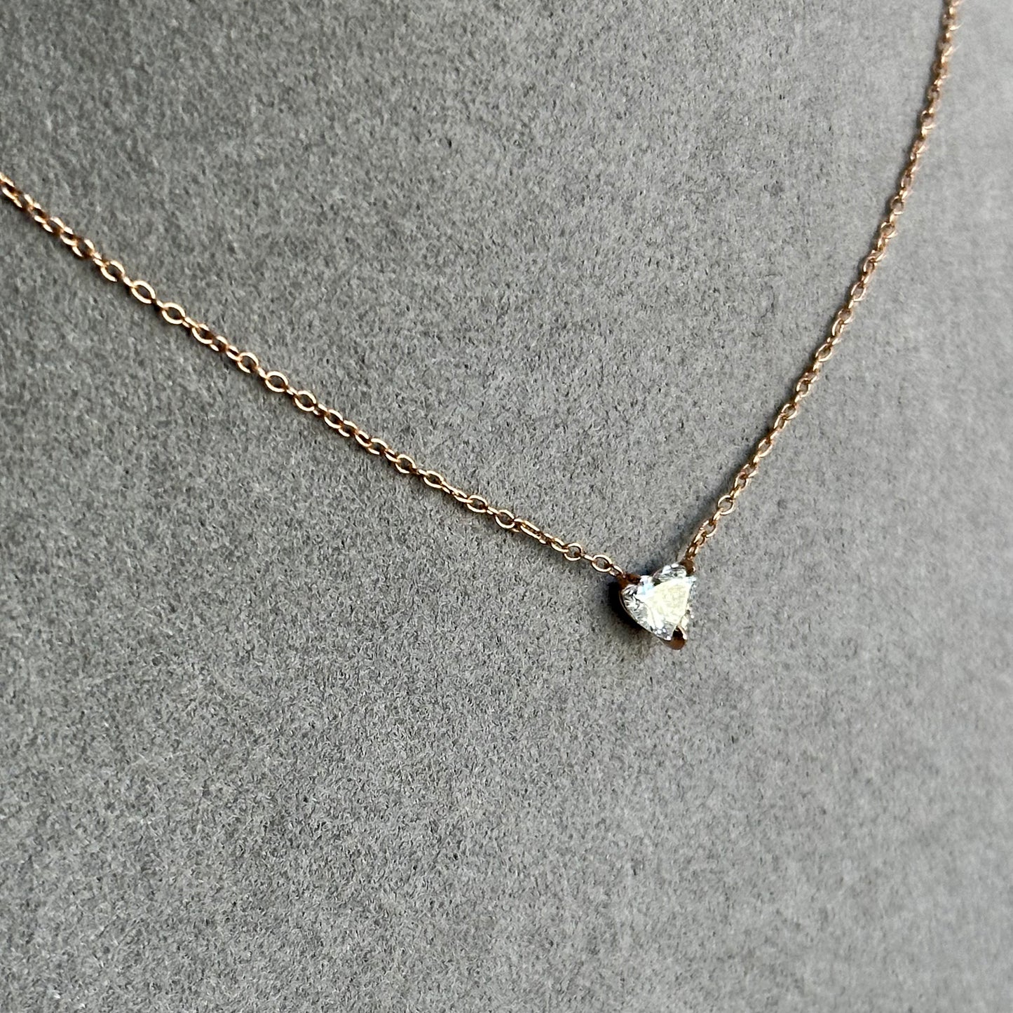 Perfect Valentine's Day Gift: Heart Diamond Necklace 0.30ct in 14kt Rose, Yellow, & White Gold