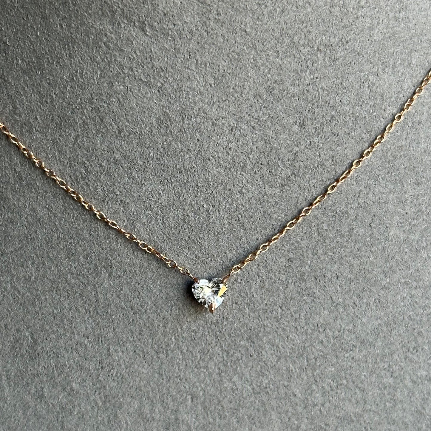 Perfect Valentine's Day Gift: Heart Diamond Necklace 0.30ct in 14kt Rose, Yellow, & White Gold