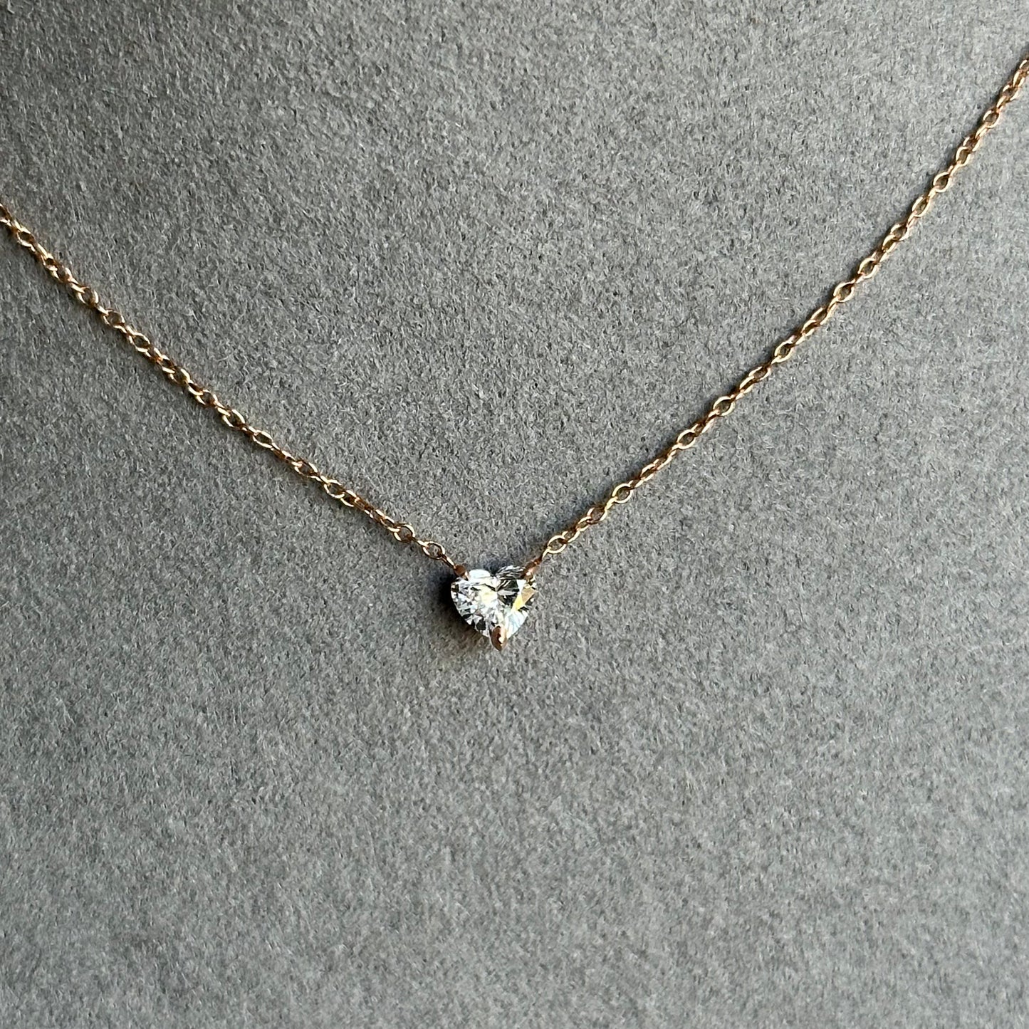 Perfect Valentine's Day Gift: Heart Diamond Necklace 0.30ct in 14kt Rose, Yellow, & White Gold