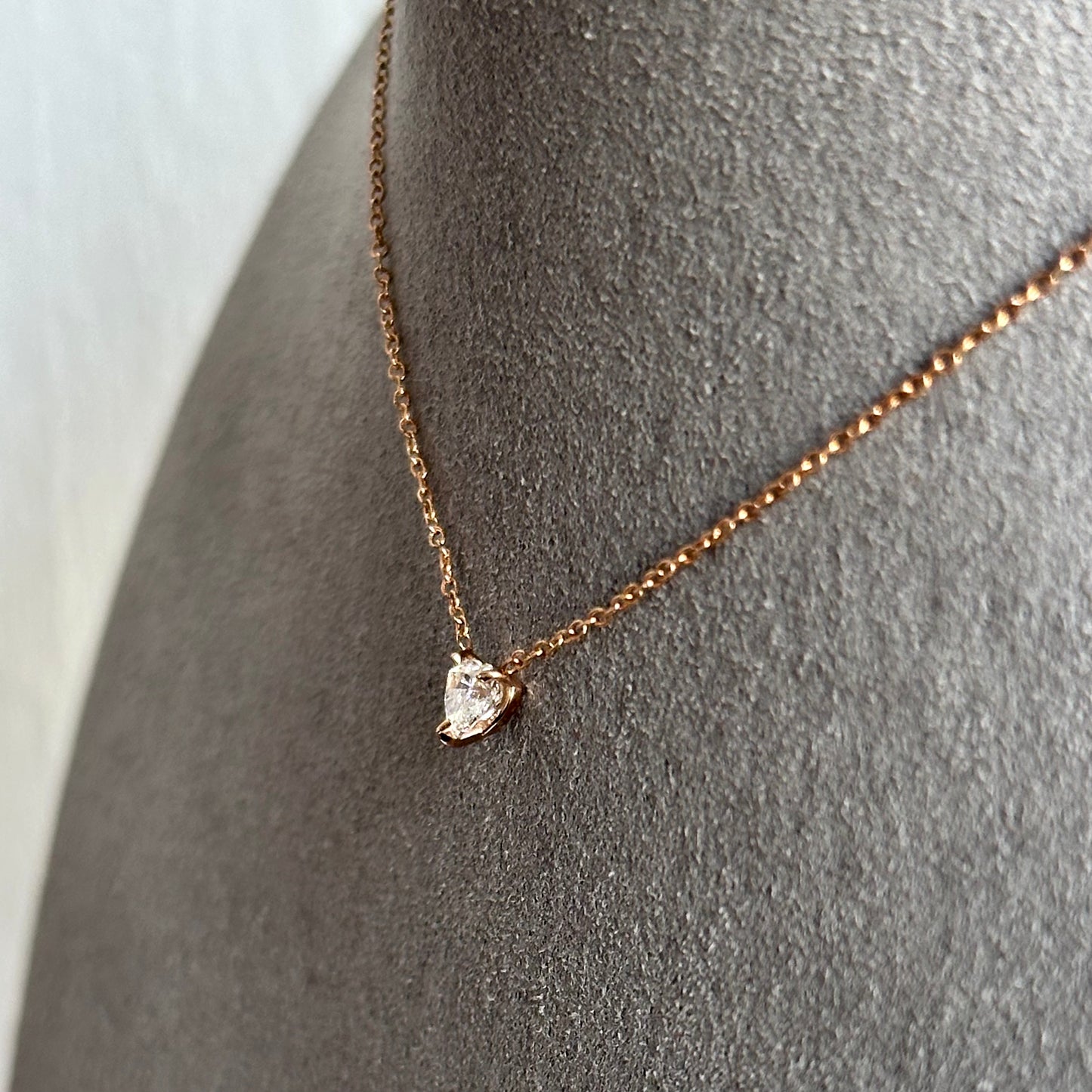 Perfect Valentine's Day Gift: Heart Diamond Necklace 0.30ct in 14kt Rose, Yellow, & White Gold