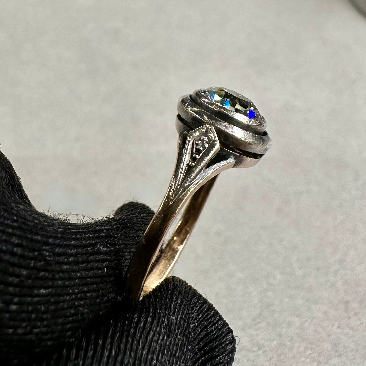 Estate 1920's 1.08ct Old European Cut Diamond Engagement Ring