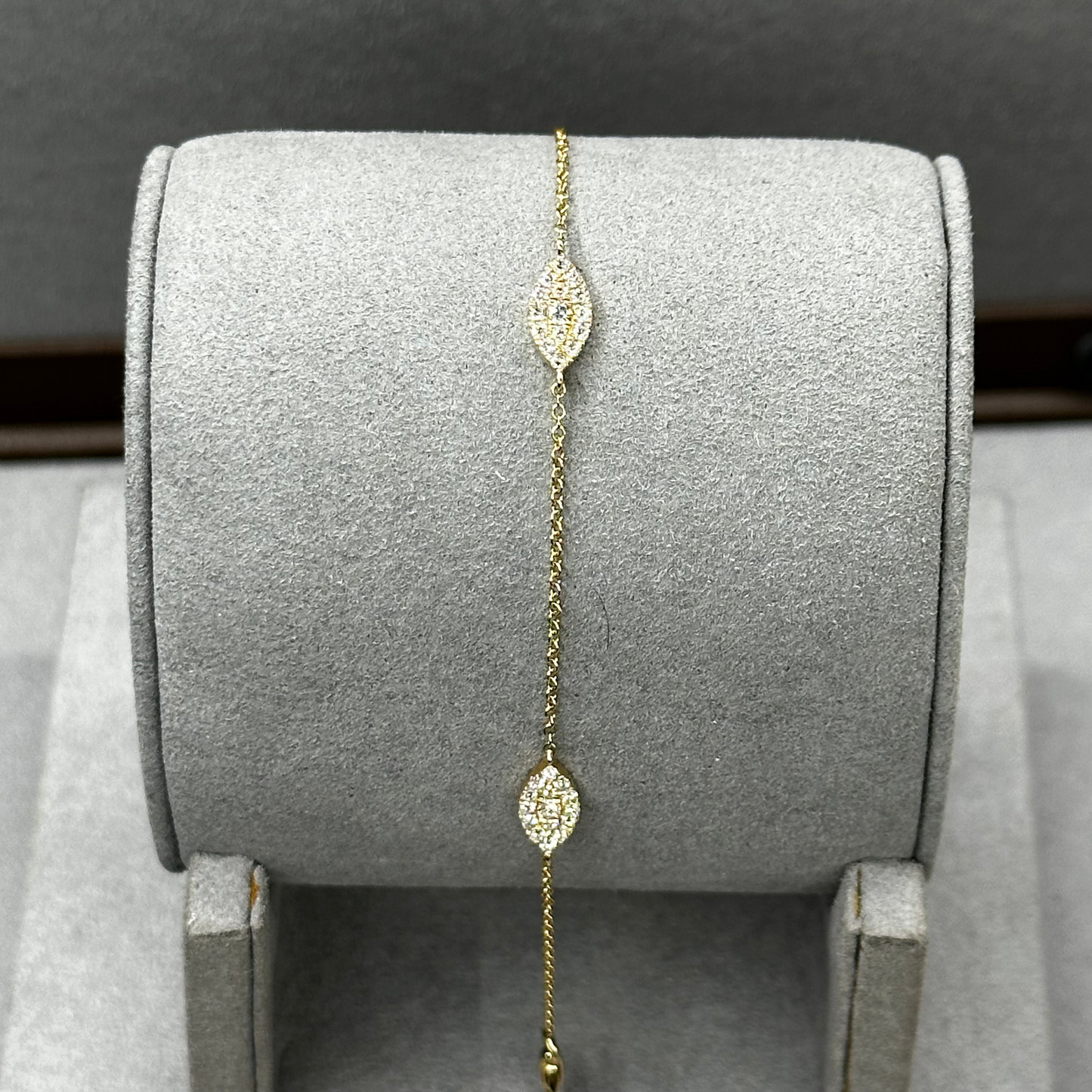 Three Marquise Diamond Cluster Bracelet